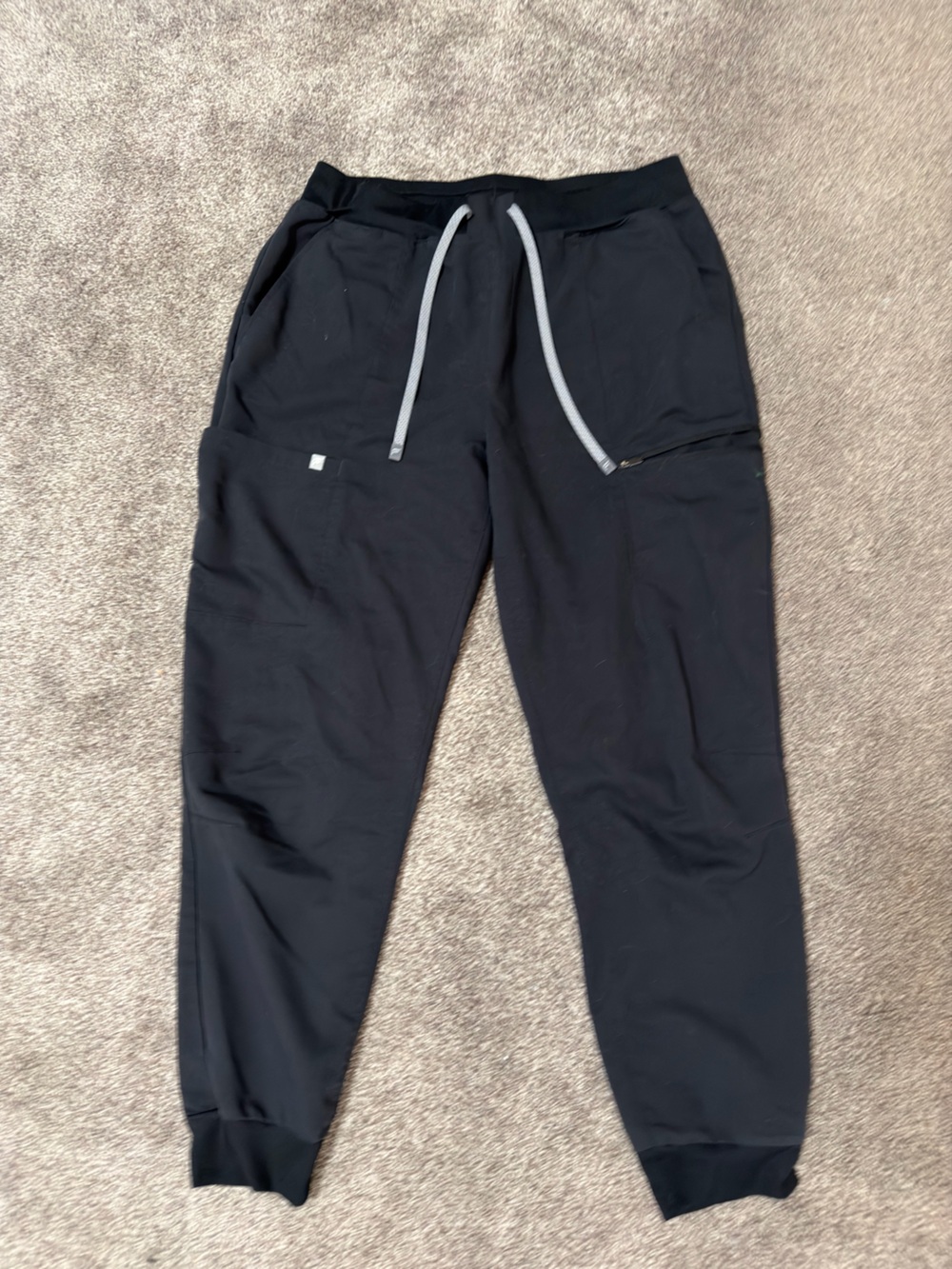 Women’s high rise Black Jogger scrub Pants with Drawstring